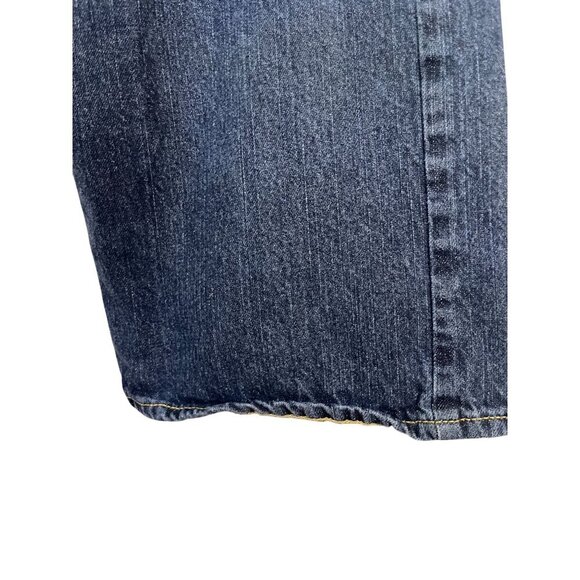 American Eagle Jean Men 36 Blue Dark Wash Loose Preppy Straight Leg Western Y2K - Picture 10 of 13